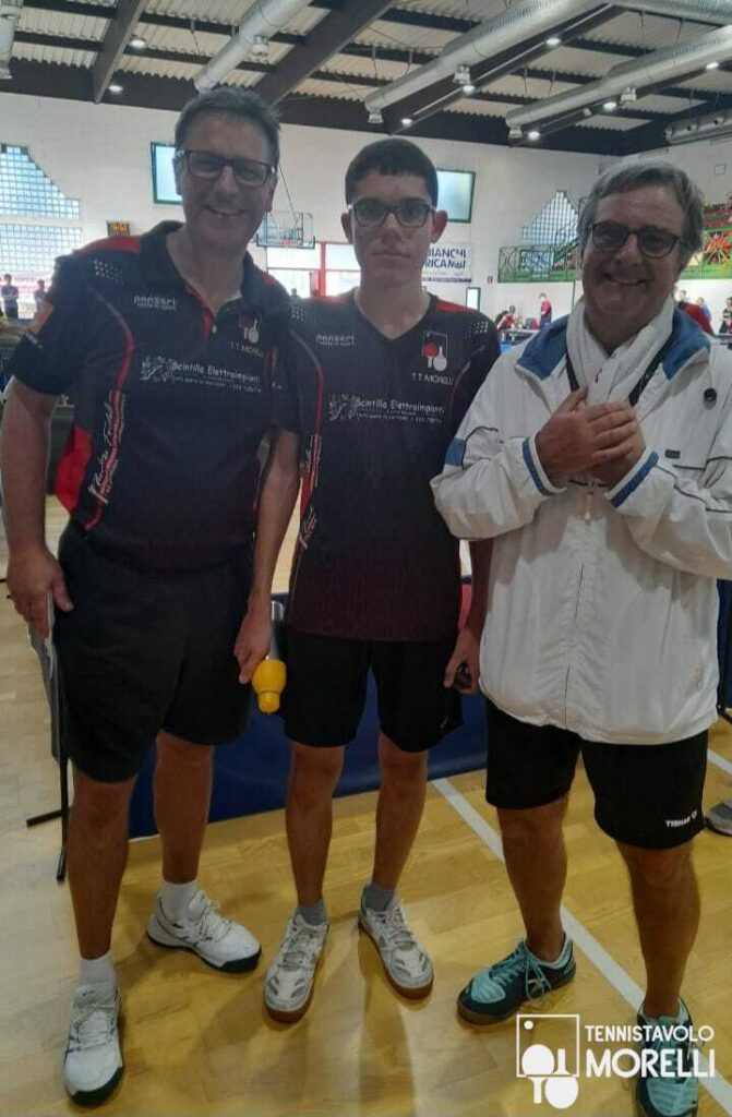 Tennistavolo Morelli - Andrea Nicolosi, Samuele Prada e Roberto Lupo